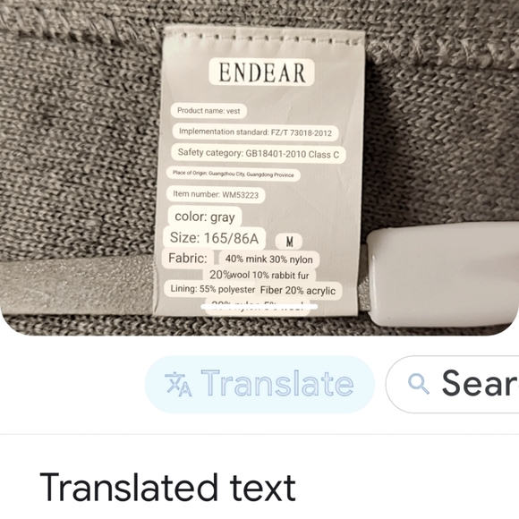 Knitted long vest mink and rabbit fur fabric size M - Picture 10 of 12